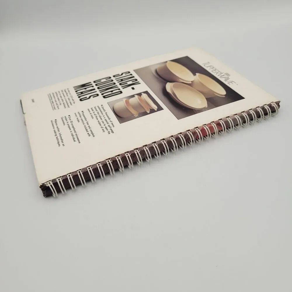 VTG Tupperwave Cookbook Microwave Stack Cooked Meals Spiral 33409 Tupperware
